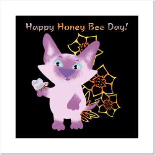 Happy Honey Bee Day Posters and Art